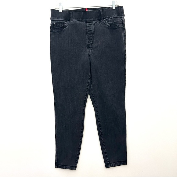 Spanx Denim Jeans Pants Black Wash Slim Tapered Ankle Shaping Technology Size 1X - Picture 1 of 12
